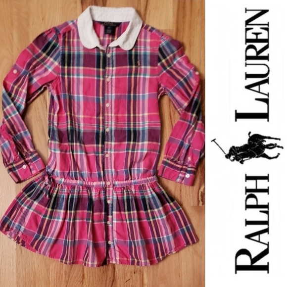 ralph lauren girls plaid dress